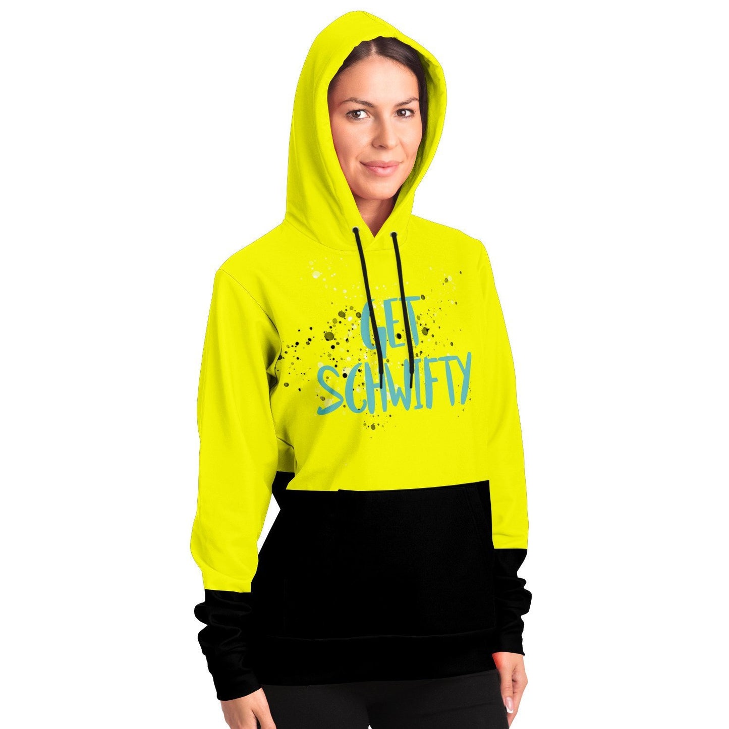 Get Schwifty Retrowave Yellow Rave Hoodie