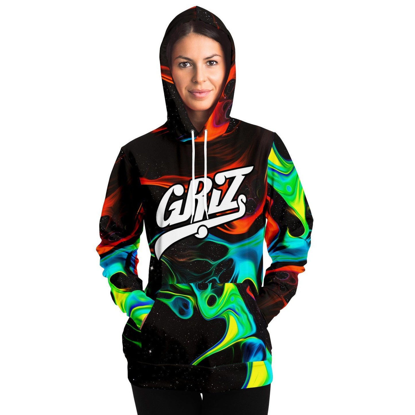 GRiZ Script Liquid Paint Rave Hoodie