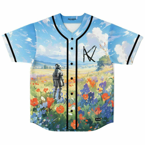 Kaivon Sky Blue Astronaut Standing Rave Baseball Jersey
