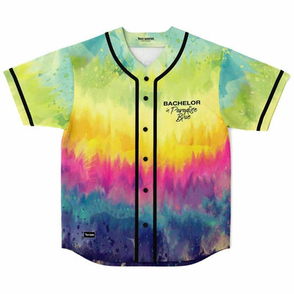 Watercolor Rainbow Tie Dye Rave Baseball Jersey