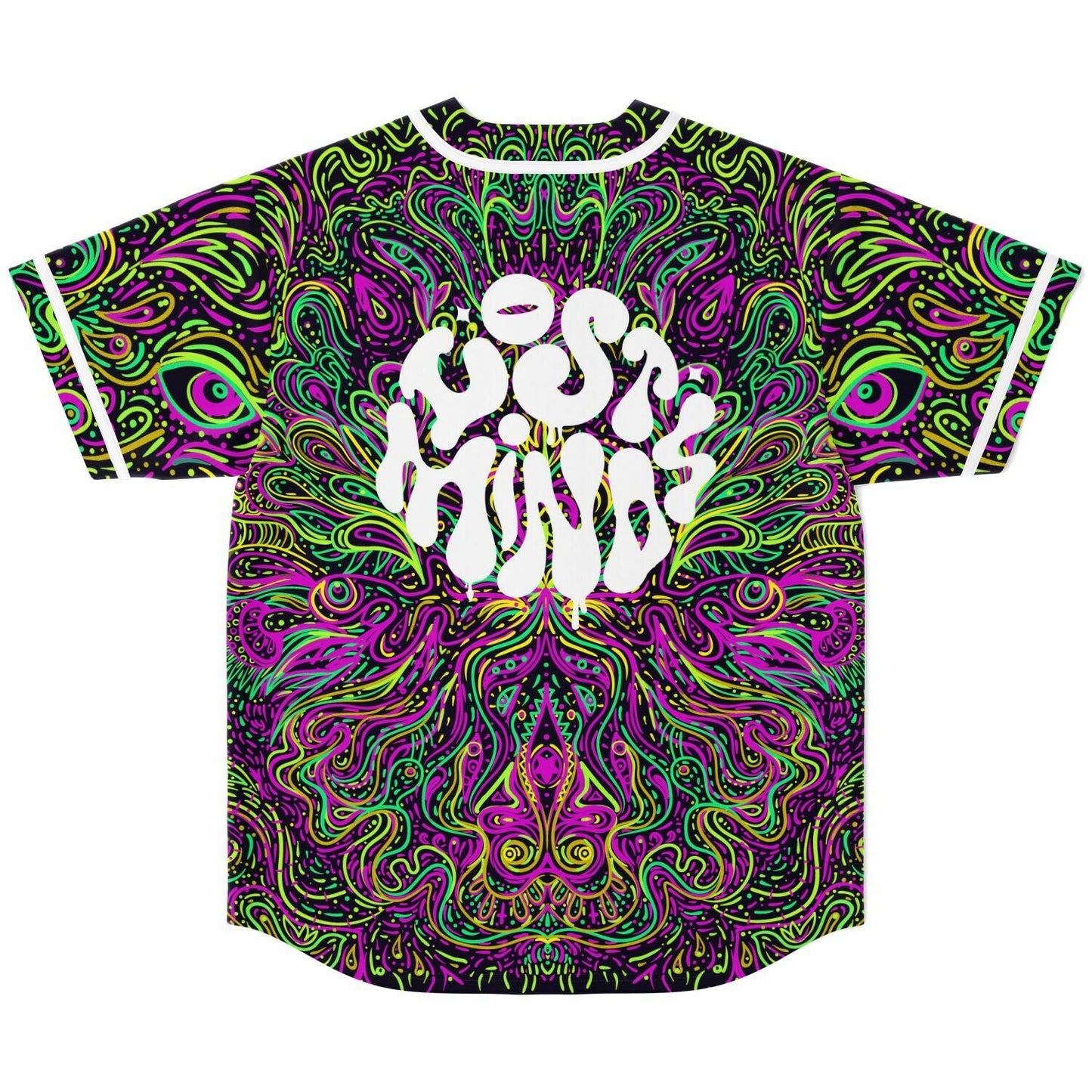 Black Dense Symmetrical Rave Baseball Jersey