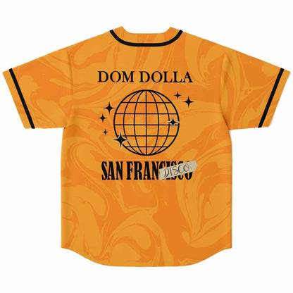 Dom Dolla Orange Marbled Swirl Rave Baseball Jersey