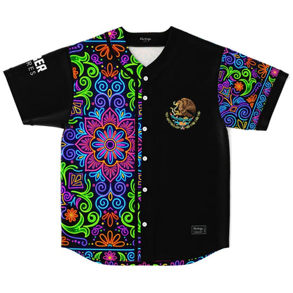 Black Neon Talavera Rave Baseball Jersey