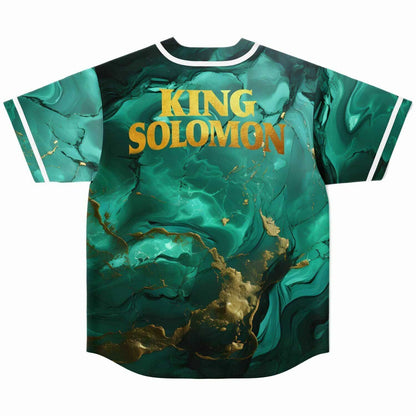 King Solomon Emerald Green Gold Liquid Rave Baseball Jersey