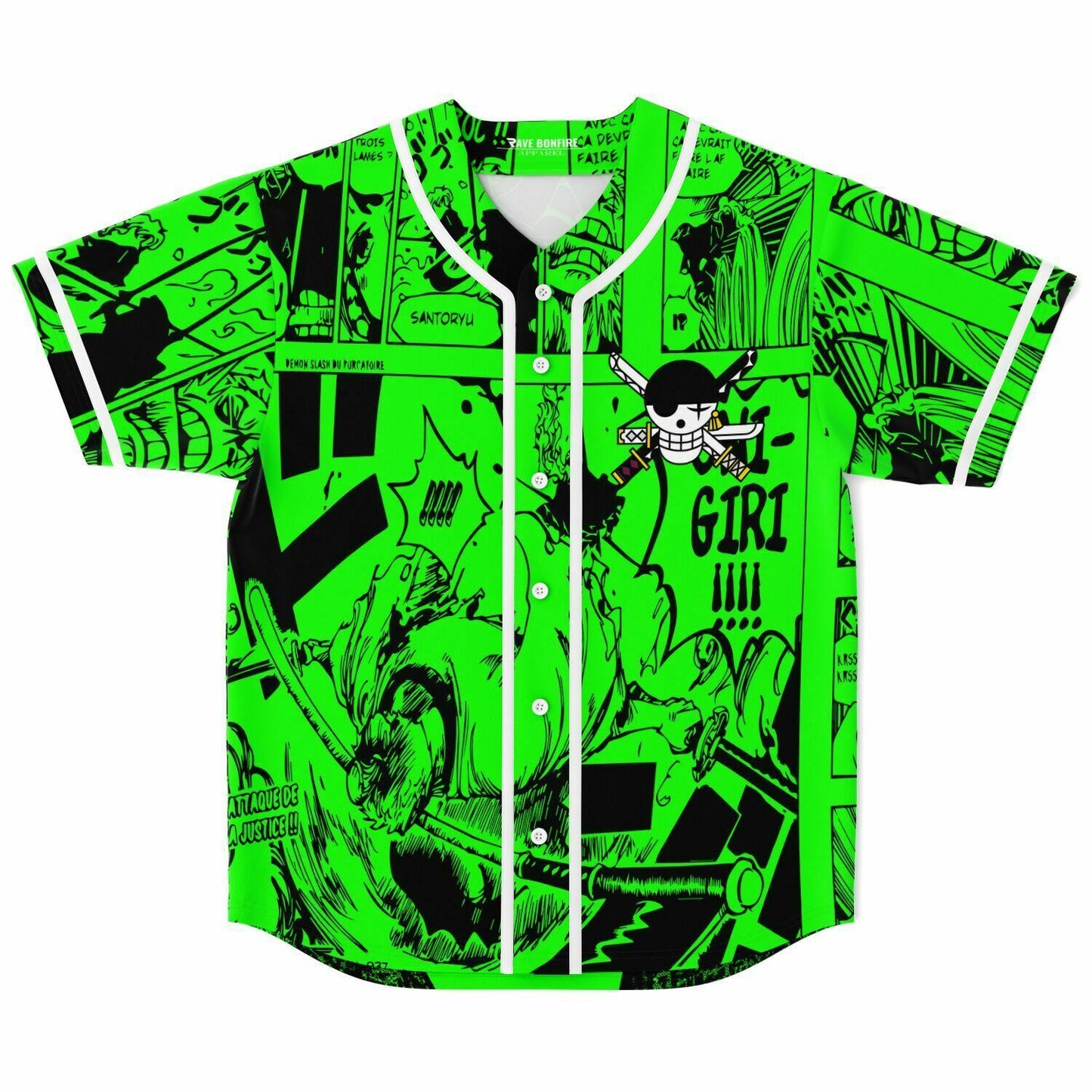 Bright Neon One Piece Rave Baseball Jersey