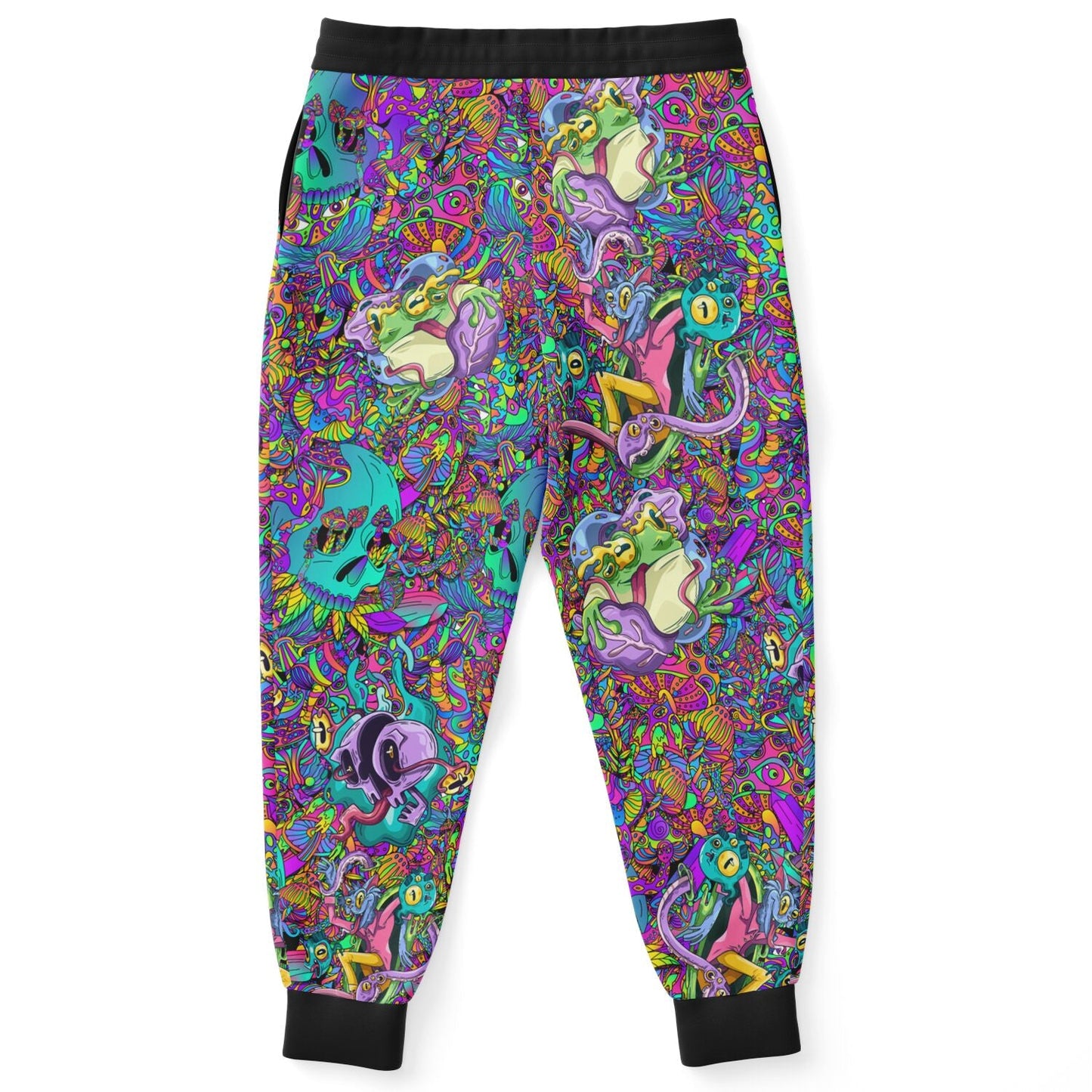 Highly Multicolored Dense Trippy Rave Joggers