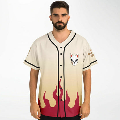 Cream White Fox Rave Baseball Jersey