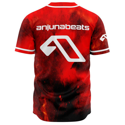 Anjunabeats Deep Red Galaxy Rave Baseball Jersey