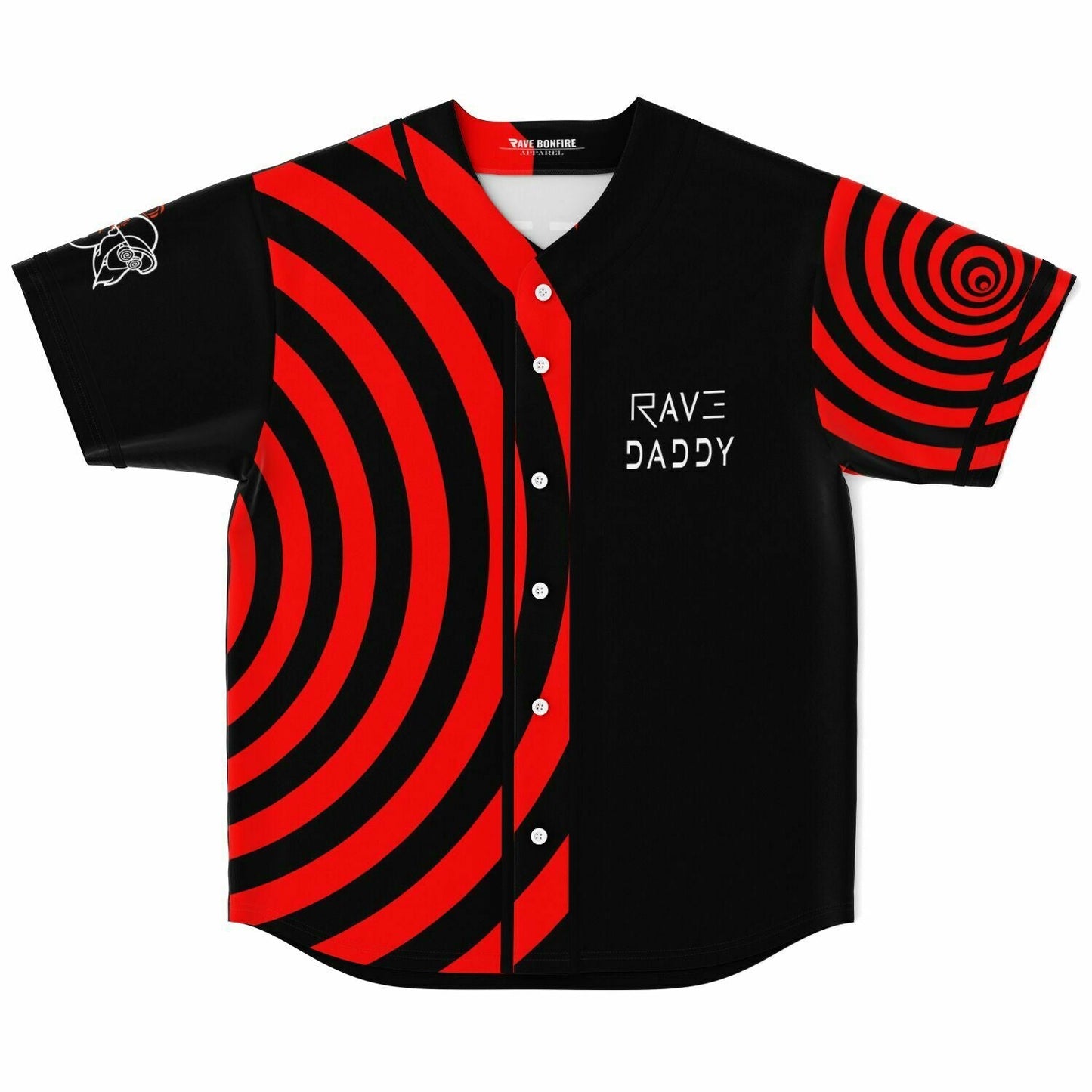 Rezz Black Hypnotic Red Rave Baseball Jersey