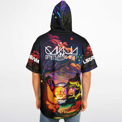 LSDREAM Black Psychedelic Surreal Rave Hooded Baseball Jersey