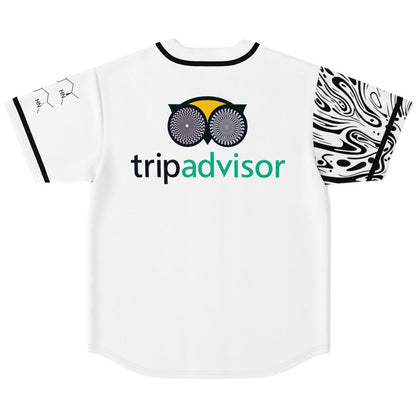 White Black Liquid Marble Rave Baseball Jersey