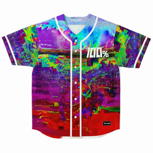 Vivid Glitch Distorted Rave Baseball Jersey