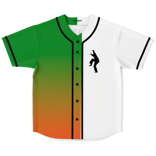Left Panel Black Silhouette Rave Baseball Jersey