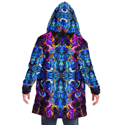 Deep Blue Symmetrical Fluid Rave Cloak
