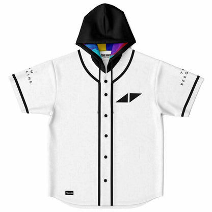 Avicii White Body Minimal Jersey Rave Hooded Baseball Jersey
