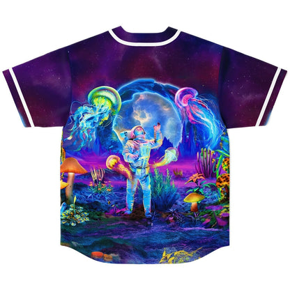 Nyte Lyte Deep Purple Cosmic Alien Rave Baseball Jersey