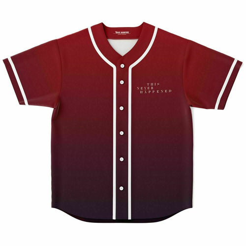 This Never Happened Deep Red Rose Rave Baseball Jersey