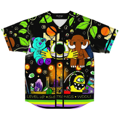 Subtronics Black Cartoon Collage Rave Baseball Jersey