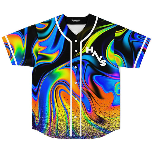 Iridescent Liquid Oil Rave Baseball Jersey
