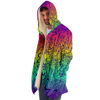 Full Rainbow Trippy Liquid Rave Cloak