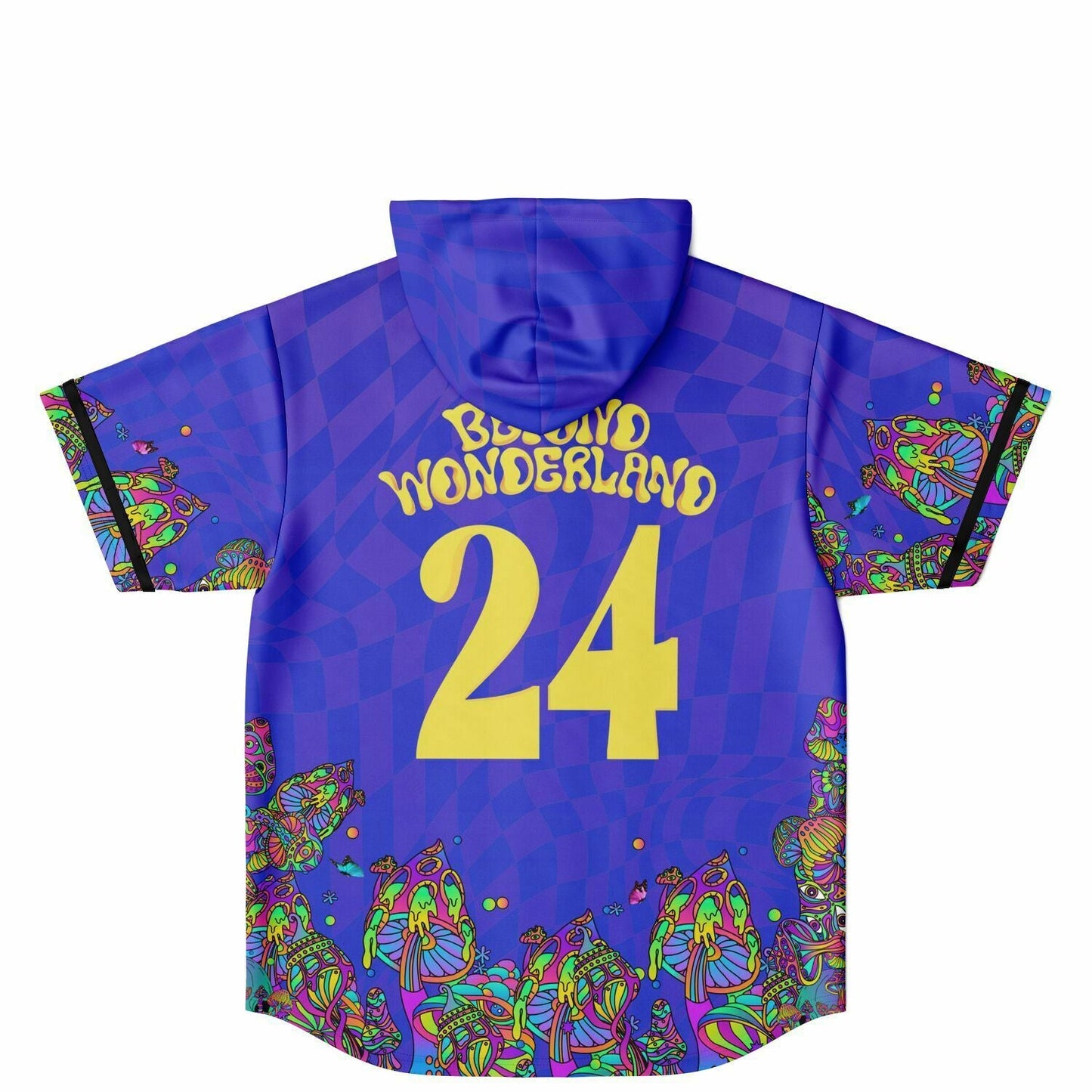 Beyond Wonderland Psychedelic Melting Rave Hooded Baseball Jersey