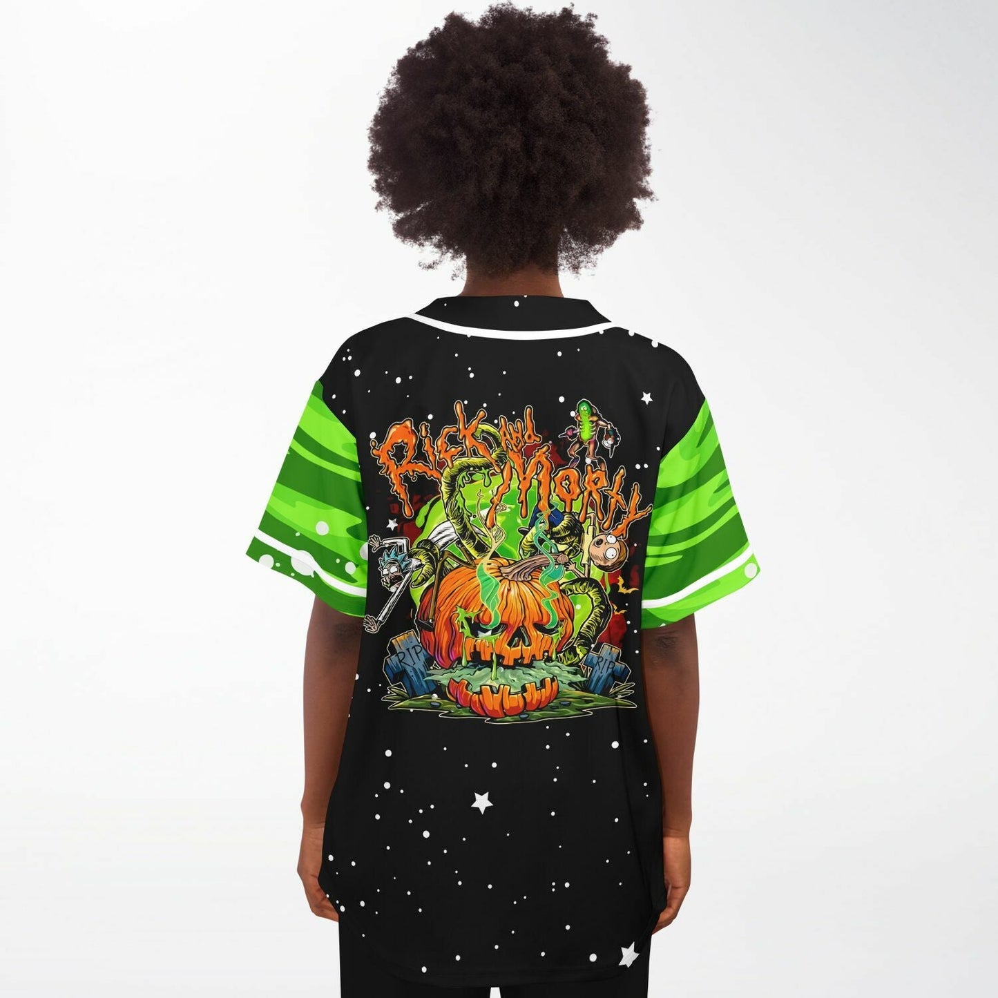 Black Rick Morty Rave Baseball Jersey