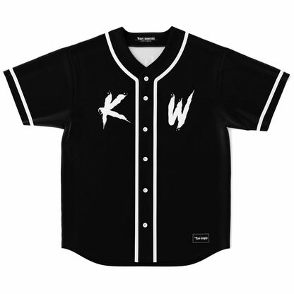 Black Floral Sugar Rave Baseball Jersey