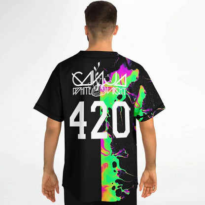 Black Acid Melt Rave Baseball Jersey