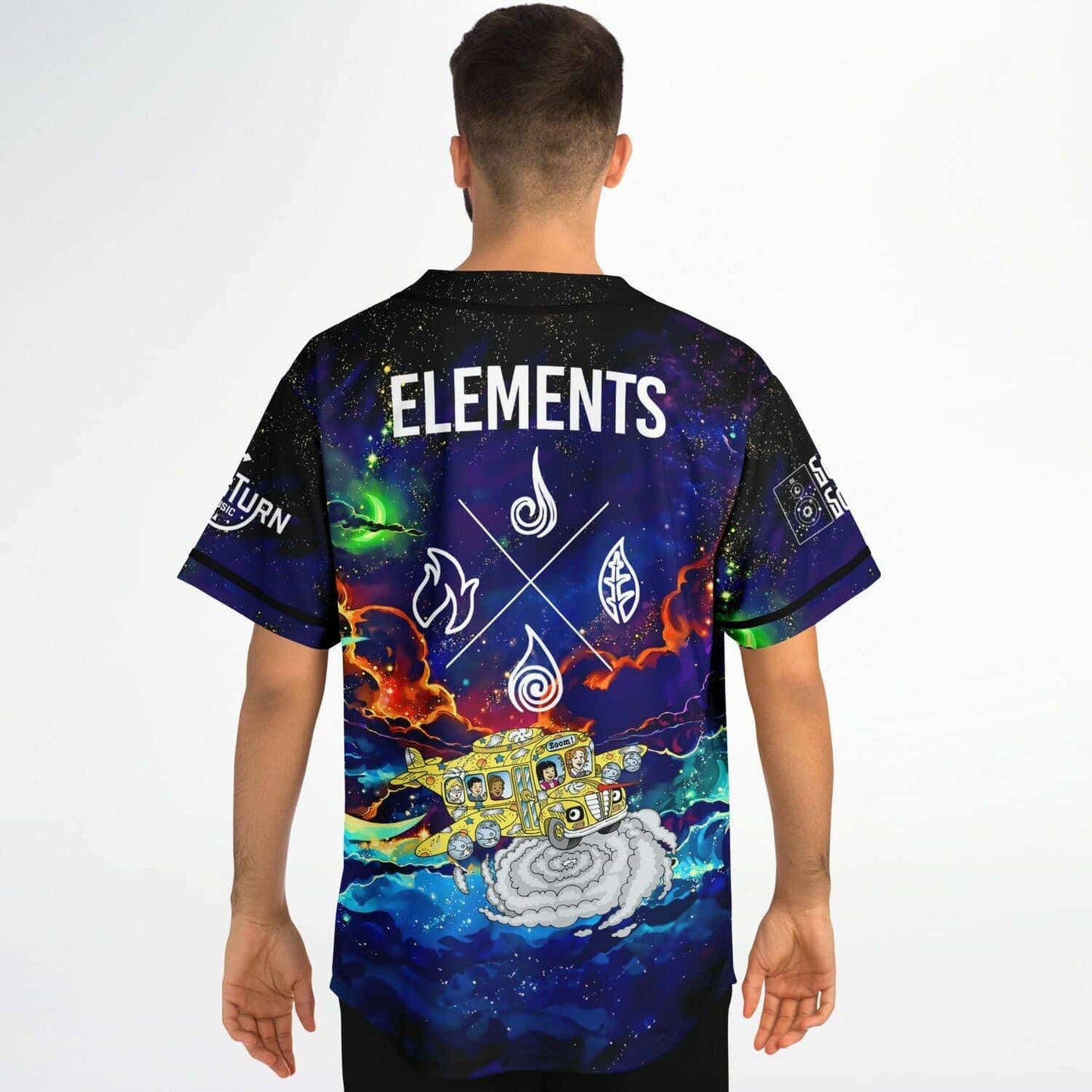 Elements Deep Blue Cosmic Scene Rave Baseball Jersey