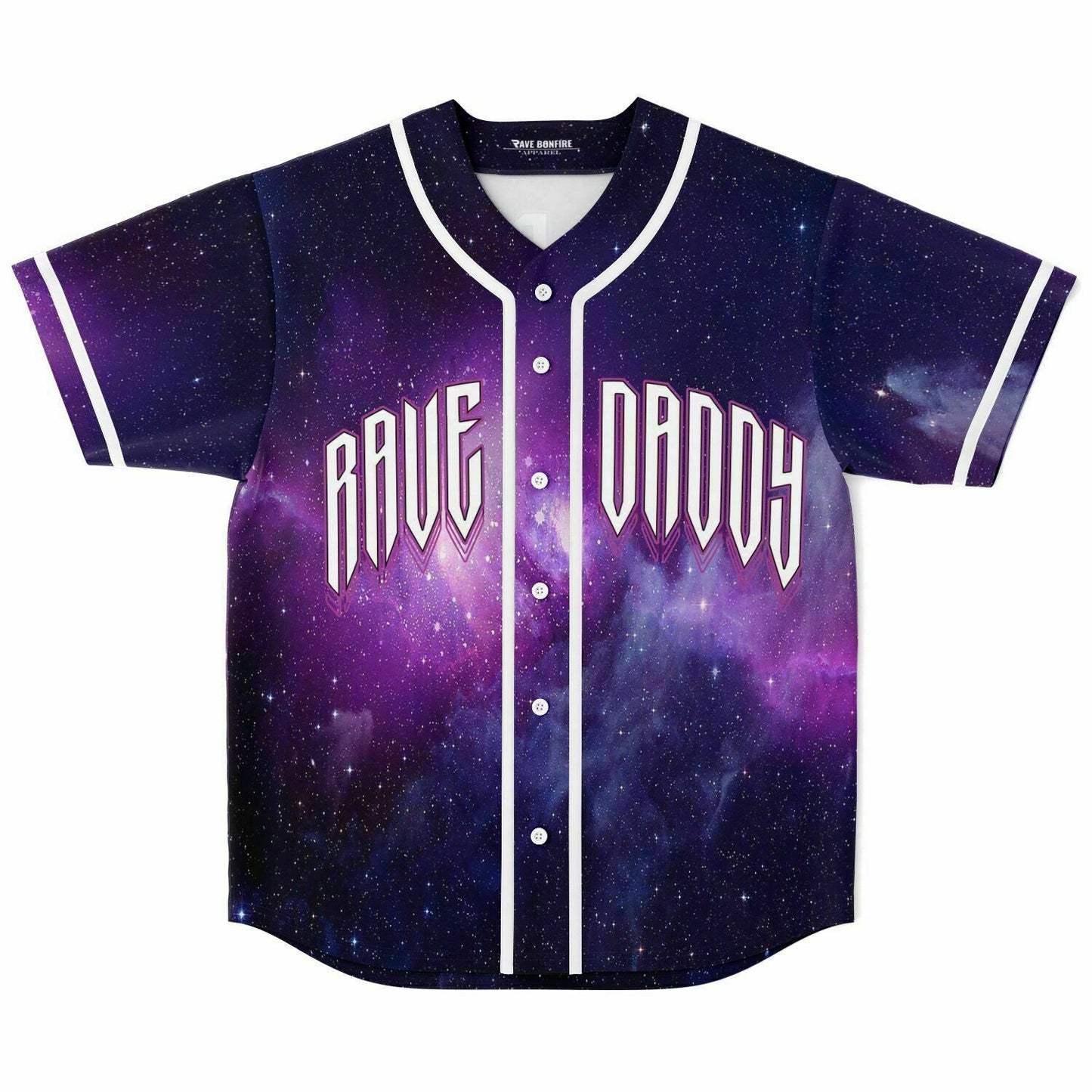 Purple Violet Cosmic Galaxy Rave Baseball Jersey
