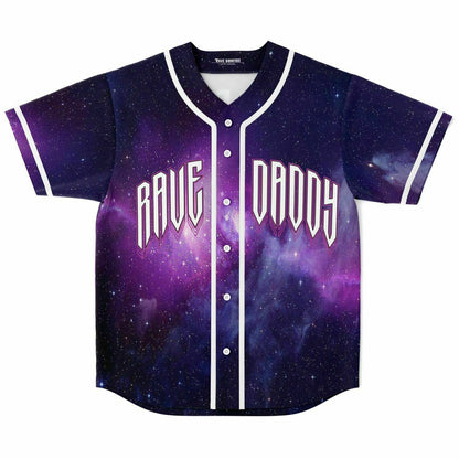 Purple Violet Cosmic Galaxy Rave Baseball Jersey