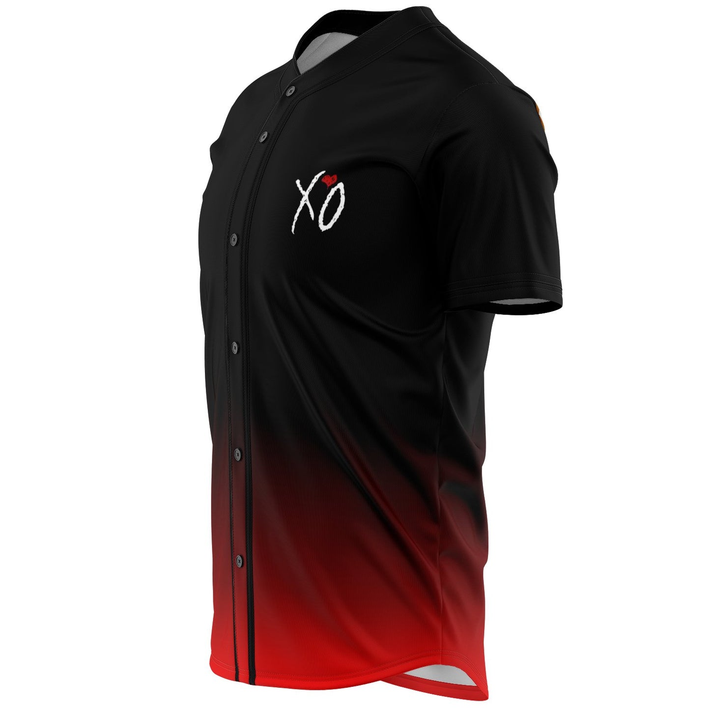 Black Red Weeknd Xo Rave Baseball Jersey