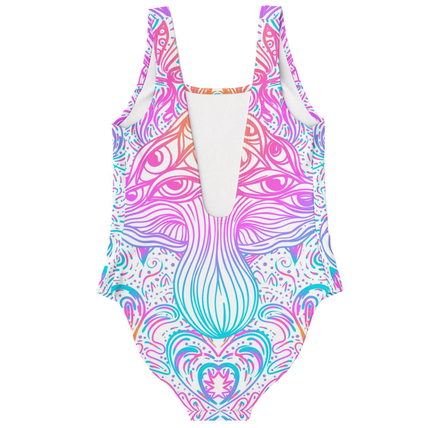 White Psychedelic Magic Rave Swimsuit