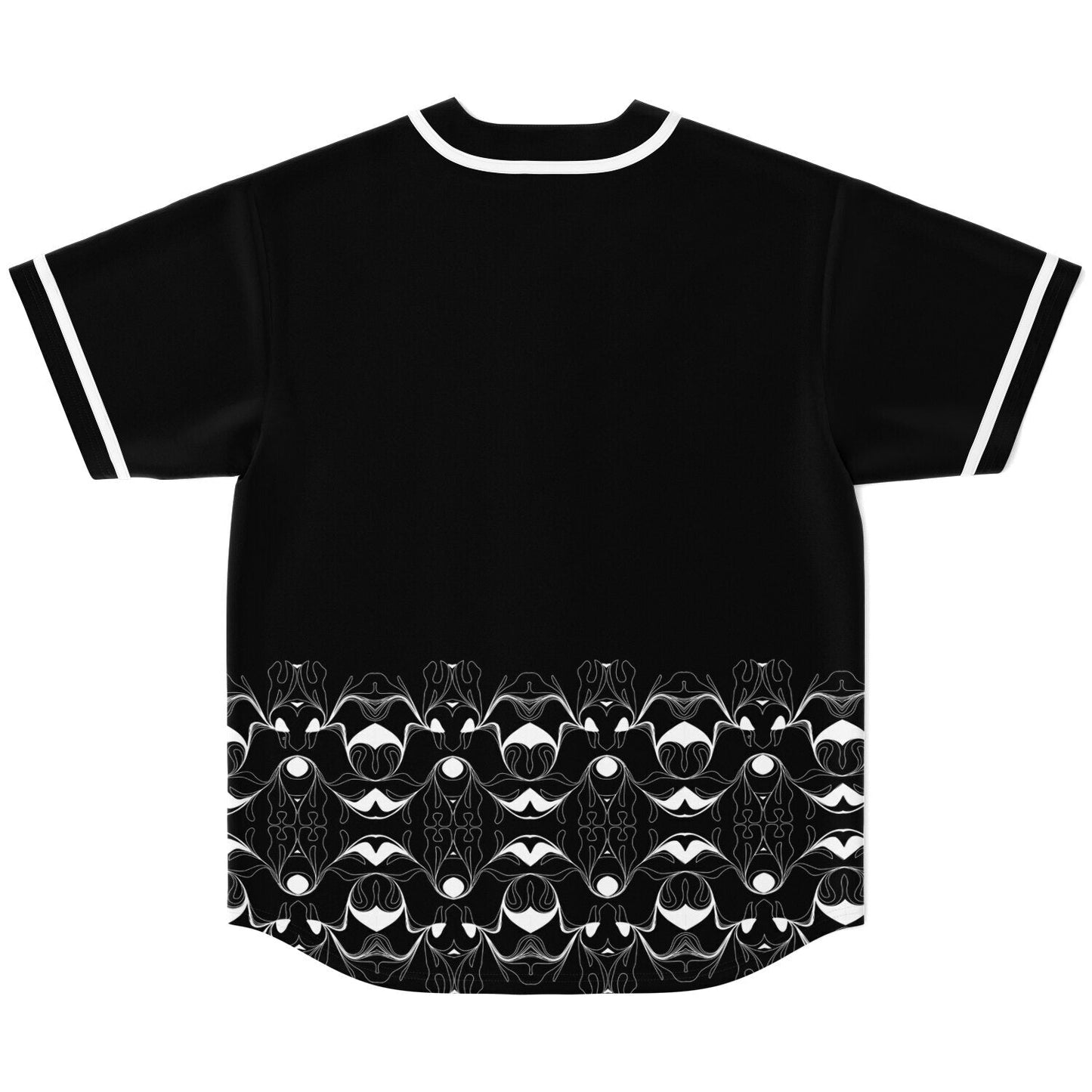 Black White Vertical Stripe Rave Baseball Jersey