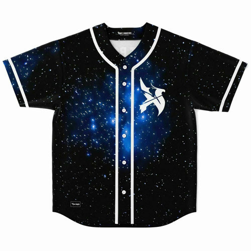 Black Cosmic Starfield Rave Baseball Jersey