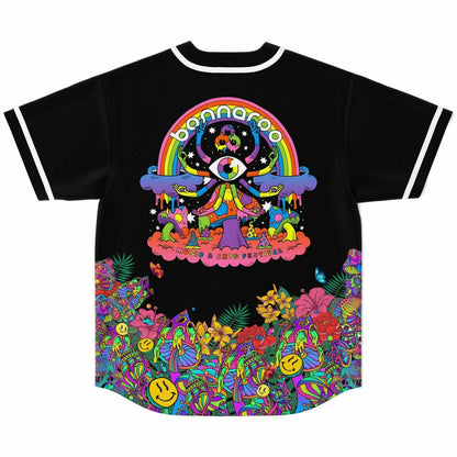 Bonnaroo Black Psychedelic Garden Rave Baseball Jersey