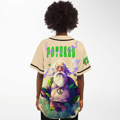 Cream Cannabis Rave Baseball Jersey