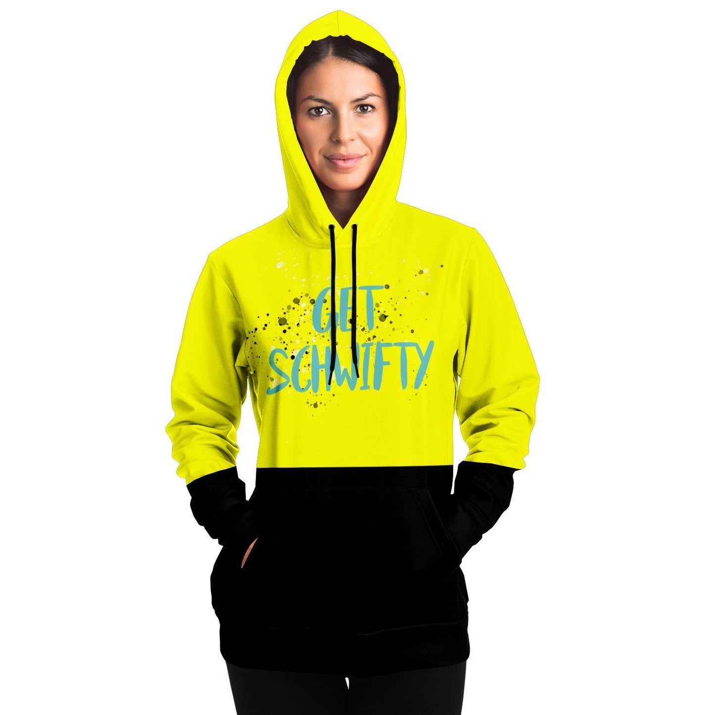 Get Schwifty Retrowave Yellow Rave Hoodie
