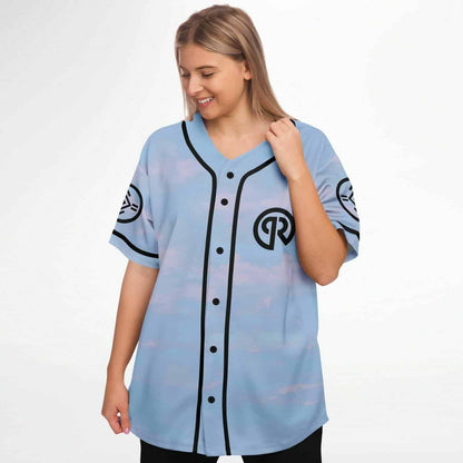 Light Blue Pastel Sky Rave Baseball Jersey