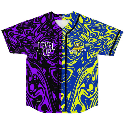 Subtronics Split Psychedelic Liquid Rave Baseball Jersey