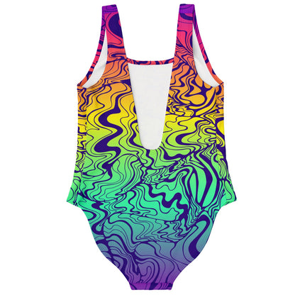 Rainbow Gradient Liquid Rave Swimsuit