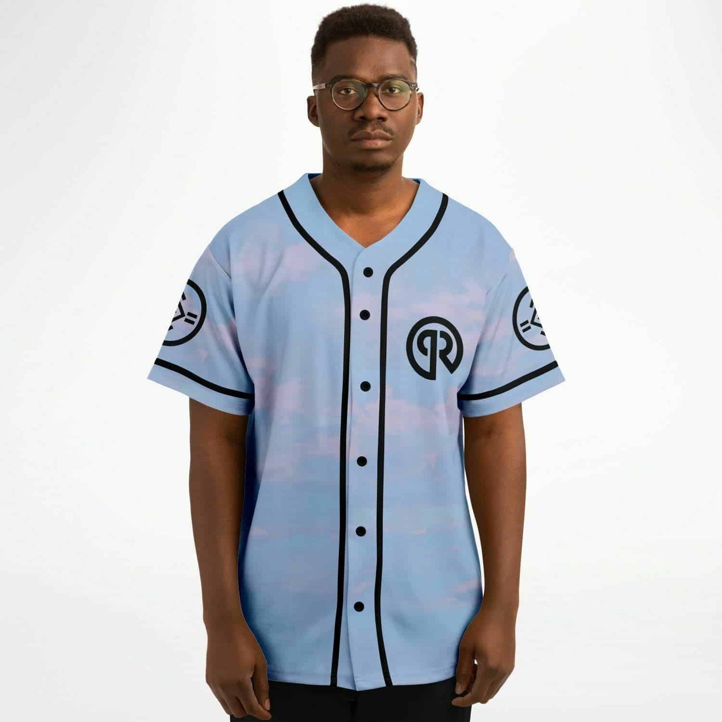 Light Blue Pastel Sky Rave Baseball Jersey