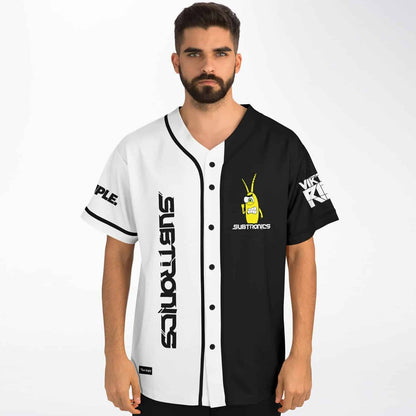 Subtronics Half Black Yellow One Rave Baseball Jersey