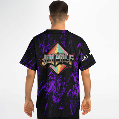 Jai Wolf Black Vivid Purple Liquid Rave Baseball Jersey