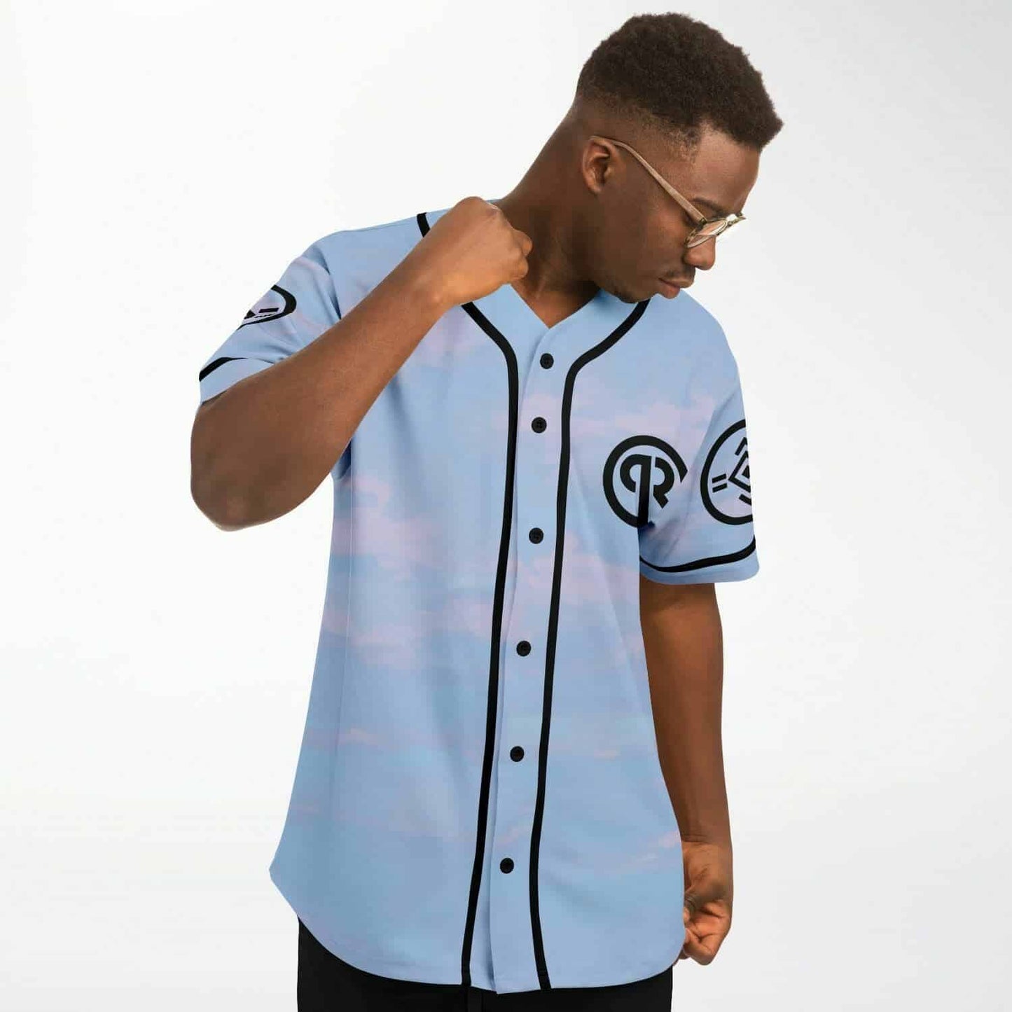 Light Blue Pastel Sky Rave Baseball Jersey