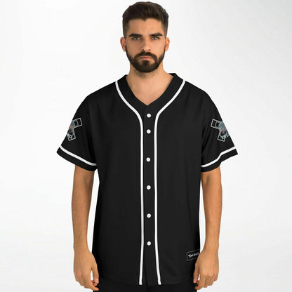 Black Anime Patches Rave Baseball Jersey