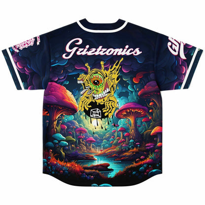 Subtronics Deep Navy Psychedelic Glowing Rave Baseball Jersey