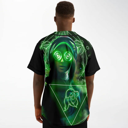 REZZ Black Bright Green Rave Baseball Jersey
