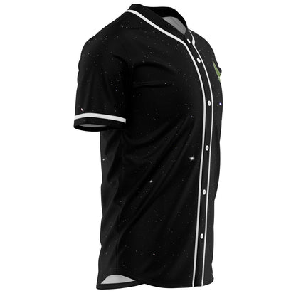 Black Galaxy Pickle Rick Rave Baseball Jersey
