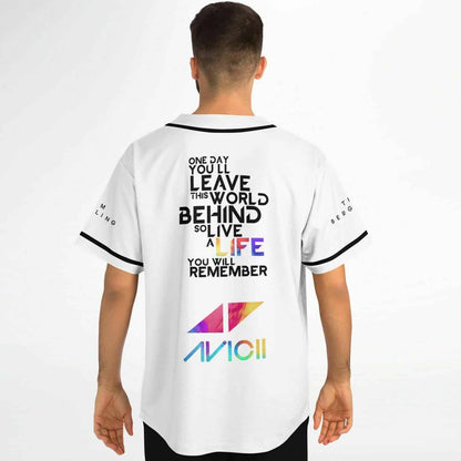 Avicii White Rave Baseball Jersey